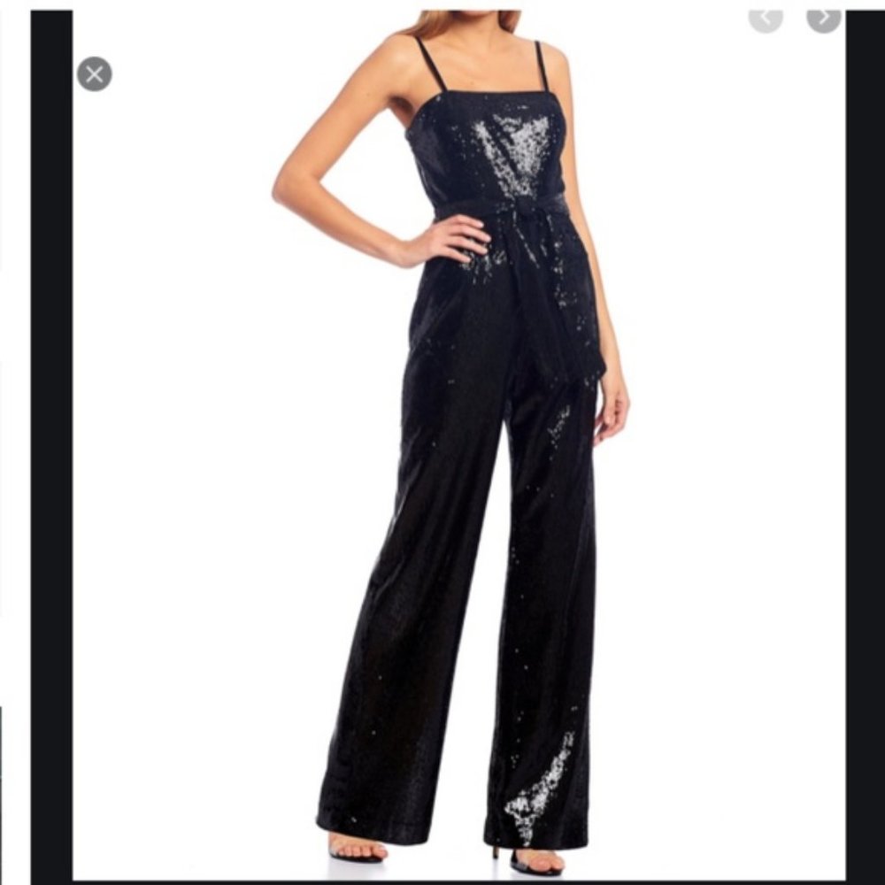 Gianni Bini Maren Sequin Shine Bright Jumpsuit NWT - Picture 2 of 13